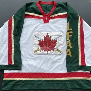 RARE Vintage 1990’s Canadian Army CCM Hockey Jersey #4 Stitched LFAA Goalie Cut